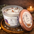 Ritualkerzen - Lavendel mit Halbedelsteinen